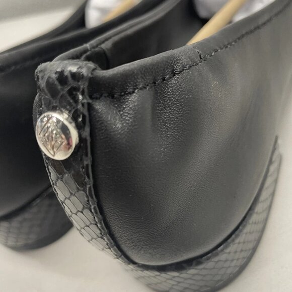 NEW DONALD PLINER Ladonna08 Ballerina Flats Black Size 9M Leather Slip-On - Picture 4 of 7